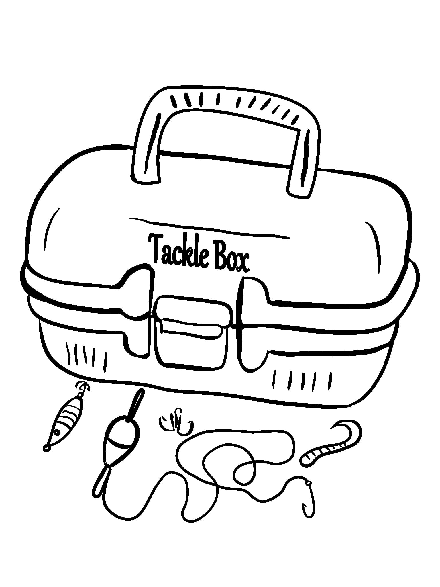 tackle box coloring pages - photo #1