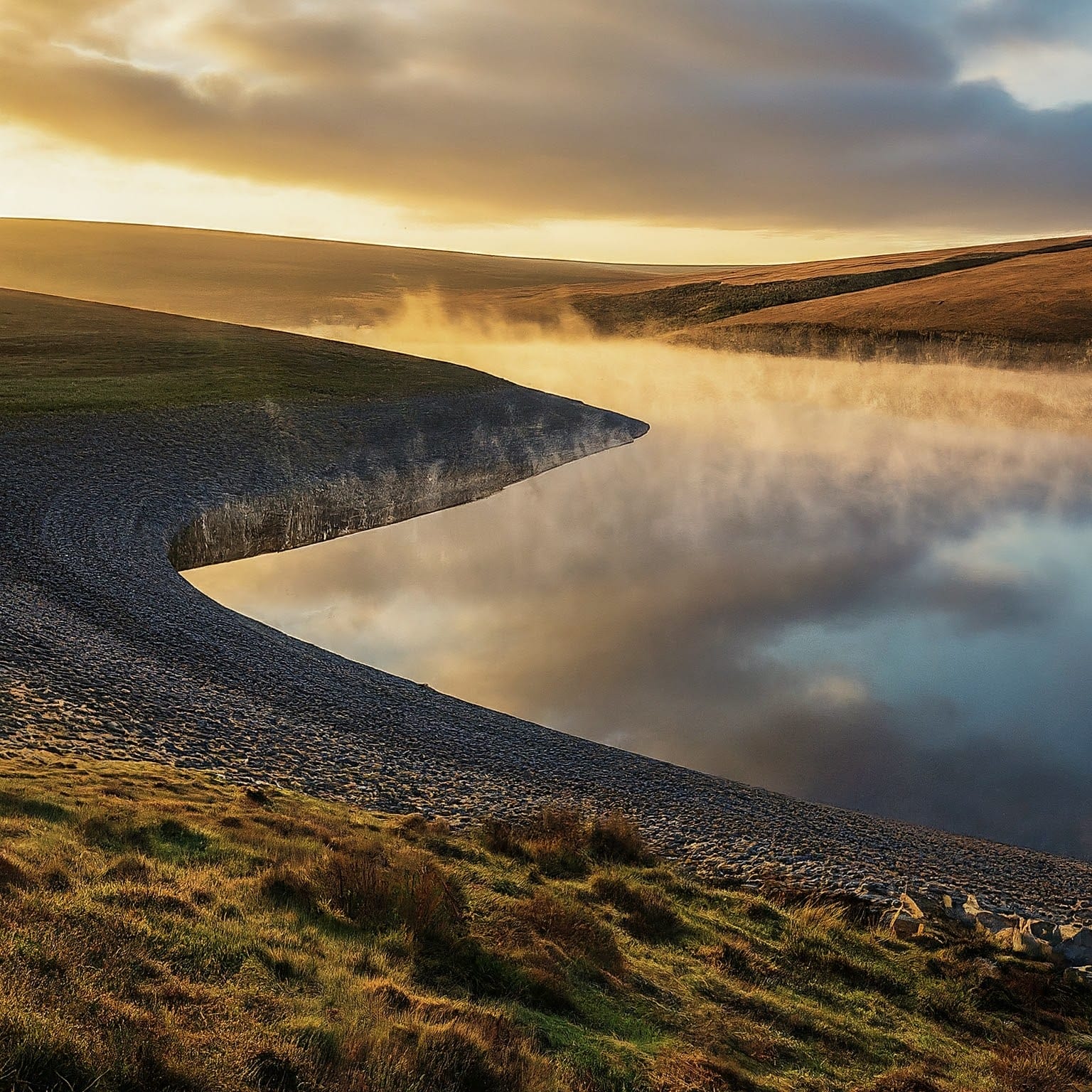 Higher Swineshaw Reservoir Lake 